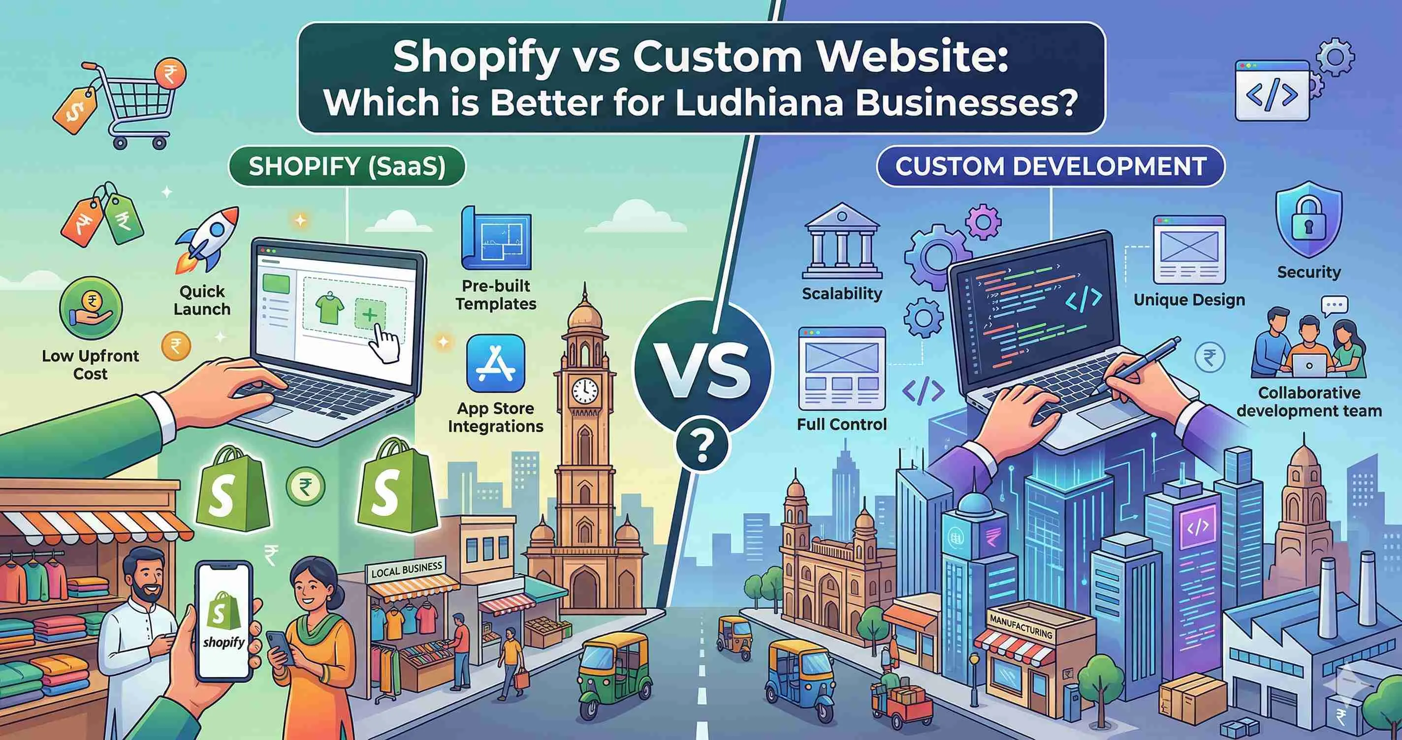 Shopify vs Custom Website: Which is Better for Ludhiana Businesses?